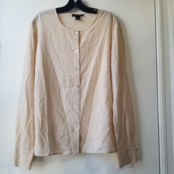 St. John Tops - ST. JOHN Silk Button Down Shirt